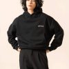 Black Cropped Hoodie