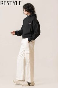 Black Cropped Hoodie